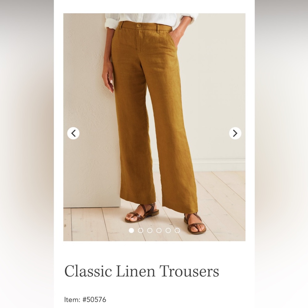 New linen trousers in color sandelwood